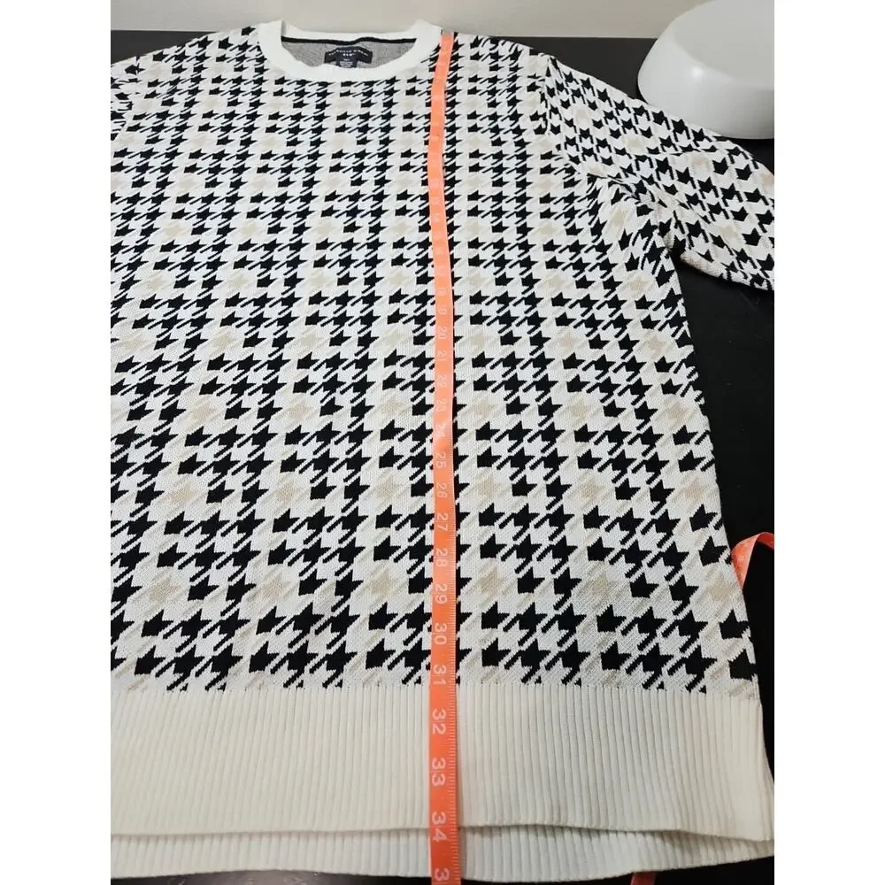 Shaquille O'Neal XLG Big‎ & Tall XXL Crew Pullover 2XL Sweater Houndstooth *EUC*